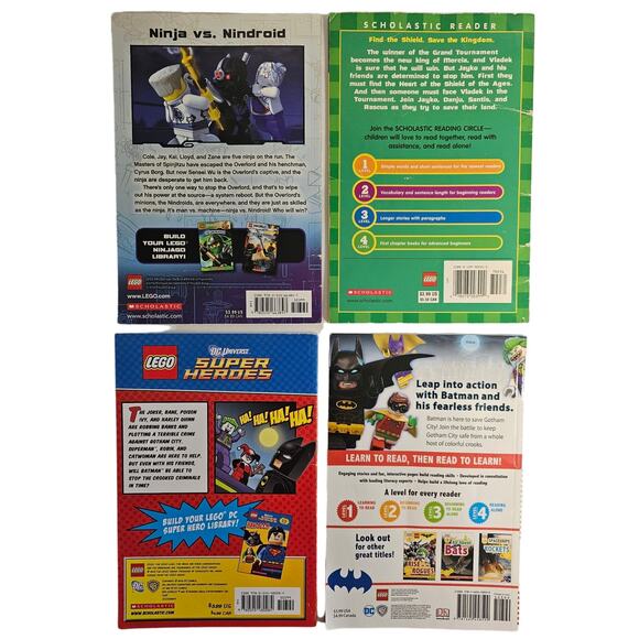 4 LEGO Books Team Batman Super Heroes Techno Strike Grand - Picture 2 of 3